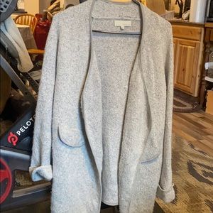 Gray knitted sweater